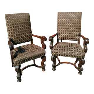 1950s Stunning Pair of Louis XIV Style Armchairs For Sale