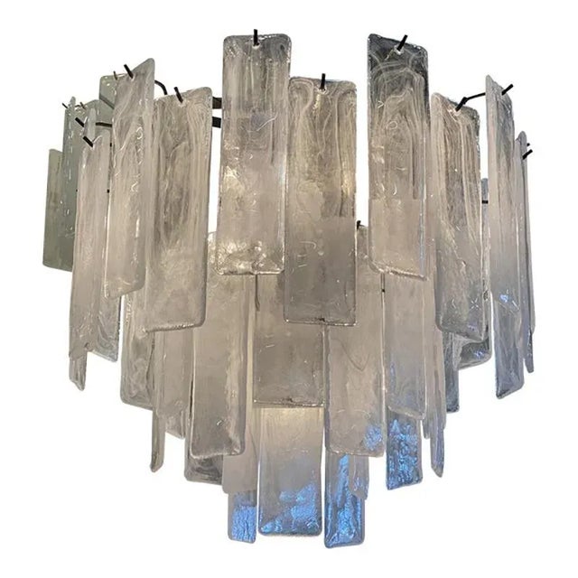 Alabaster Strips Murano Glass Chandelier by Simoeng For Sale - Image 11 of 11