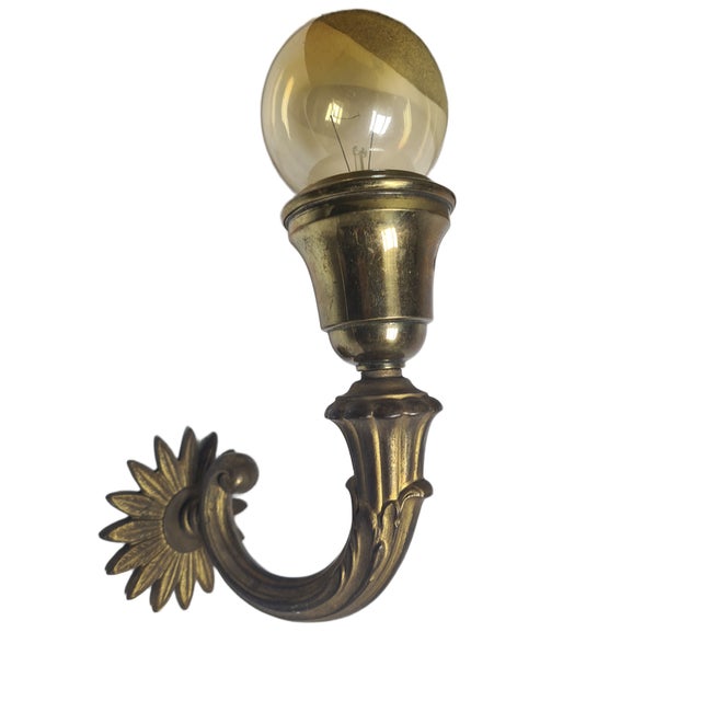 Art Nouveau Bronze Wall Lamp, Germany, 1900s For Sale - Image 11 of 11