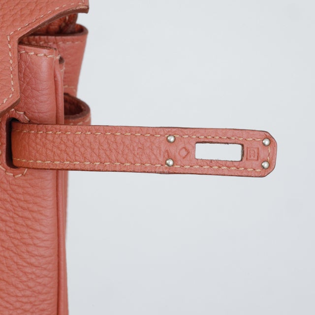 Hermès Hermès Birkin 25 Rose Tea Togo Palladium Hardware 2014 For Sale - Image 4 of 8