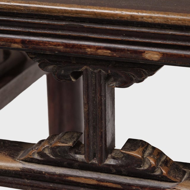 Chinese Chinese Reeded Fang Deng Stool, C. 1850 For Sale - Image 3 of 4