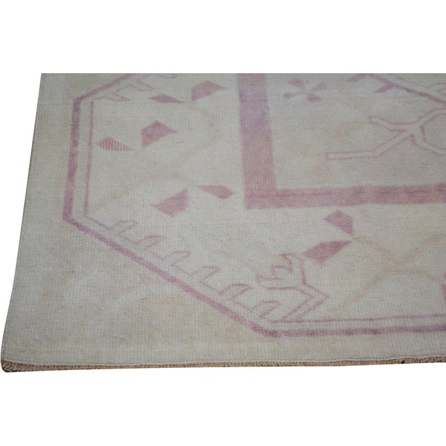 1950s Vintage Turkish Anatolian Hand Knotted Wool Rug, 6'x9'3'' For Sale - Image 5 of 6