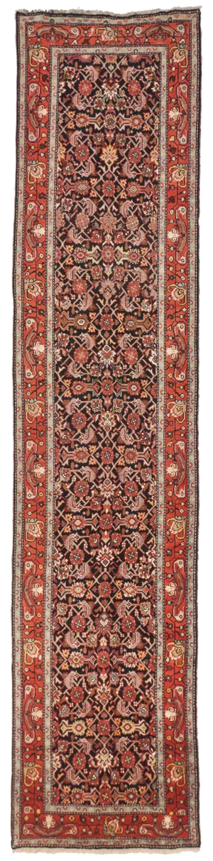 Antique Caucasian Karabagh Runner - 3'7" X 16'