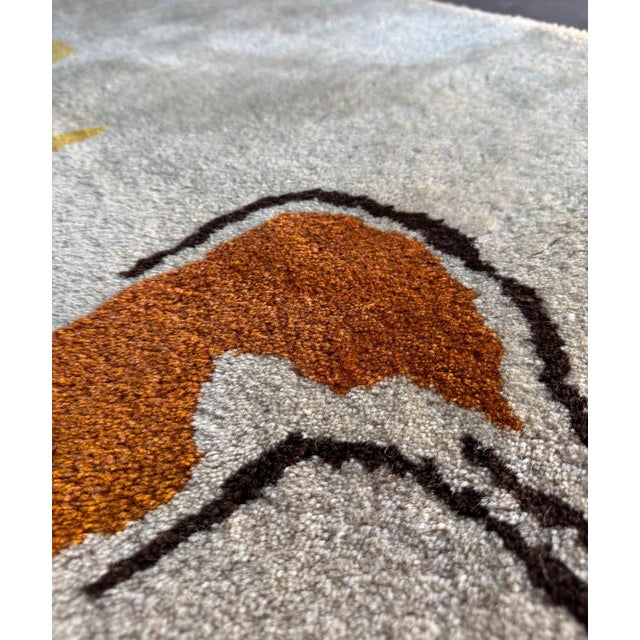 Mid 20th Century Olga Fisch Modernist Ecuadorian Handwoven "Caverna" Rug, Ecuador, c.1955 For Sale - Image 5 of 11