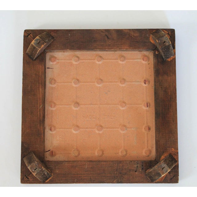 Mid 20th Century Vintage Italian Wood and Tile Trivet For Sale - Image 5 of 7