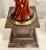 Tony Duquette Vintage Mid-Century Tony Duquette Style French Red and Gold Leaf Lucite Table Lamps on Marble Bases - A Pair For Sale - Image 4 of 12