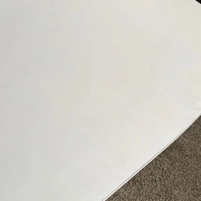 Teal Postmodern Teal and White Laminate Dining Table For Sale - Image 8 of 8