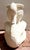 White Plaster Swan Garden Stool or Drink Table For Sale - Image 8 of 9