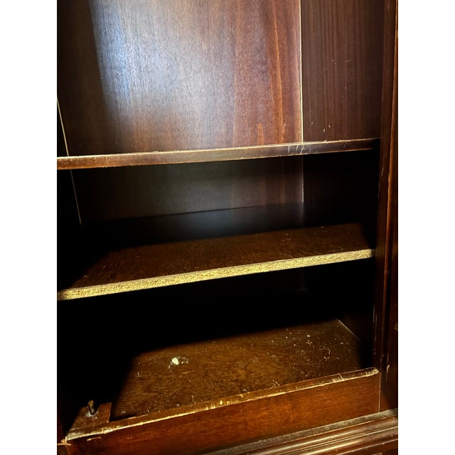 Late 20th Century Selva Italian Walnut Louis XIII Style Wadrobe For Sale - Image 9 of 12