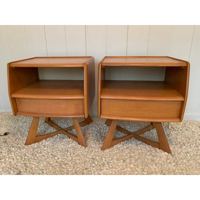 Heywood Wakefield Sculptura Nightstands A Pair Chairish