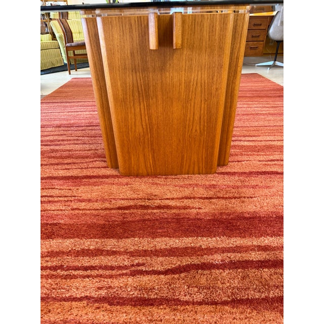 Wood 1970s Danish Modern Teak Glass Top Dining Table by Gustav Gaarde for Trekanten Denmark For Sale - Image 7 of 10
