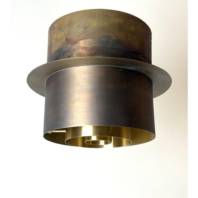 German Brass Architectural Ceiling Light Lamp, 1960s For Sale - Image 9 of 18