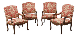 Napoleon III Salon Armchairs, 1870s, Set of 4