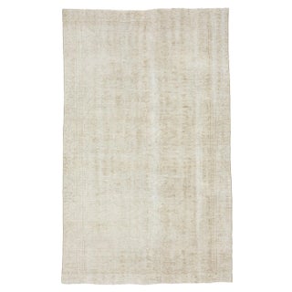 1960s Vintage Faded Turkish Rug- 4′11″ × 8′ For Sale