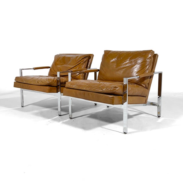1970s Pair of Milo Baughman Lounge Chairs by Thayer Coggin For Sale - Image 5 of 12