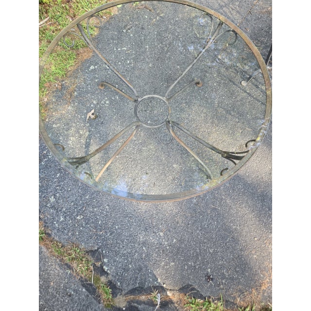 Vintage Wrought Iron Patio Tables For Sale In New York - Image 6 of 11