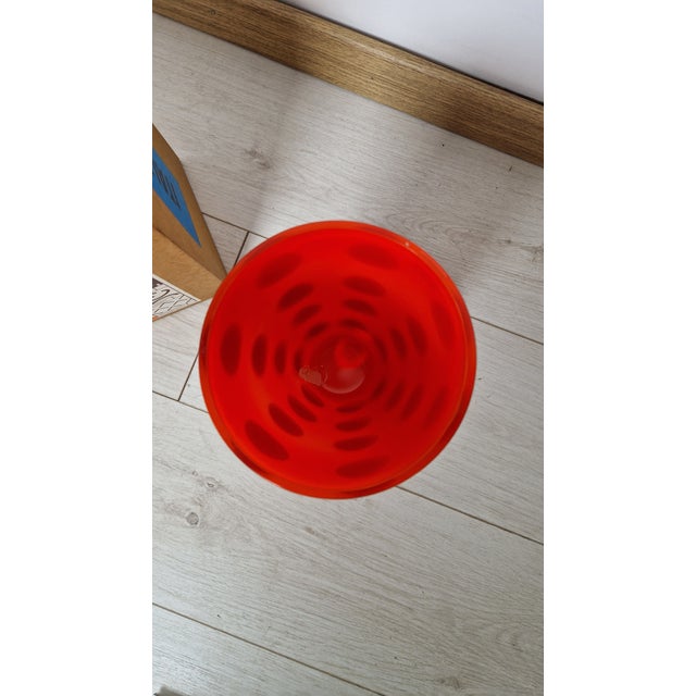 Red Hale Vase in Red Silk-Screened Blown Glass by Koz for Sottsass Associati, 1990s For Sale - Image 8 of 10
