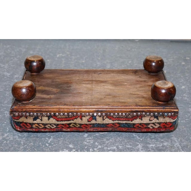 Antique Kilim Tribal Ottoman For Sale - Image 11 of 12