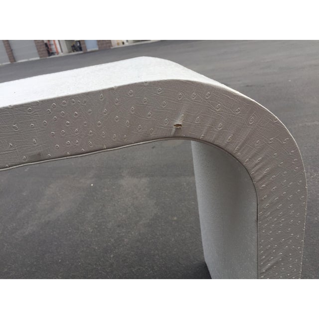 1970s Vintage Karl Springer Style Mid Century Modern Waterfall Console Table For Sale - Image 5 of 7