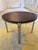 Round Dining Table in Rosewood and Chrome For Sale - Image 5 of 11