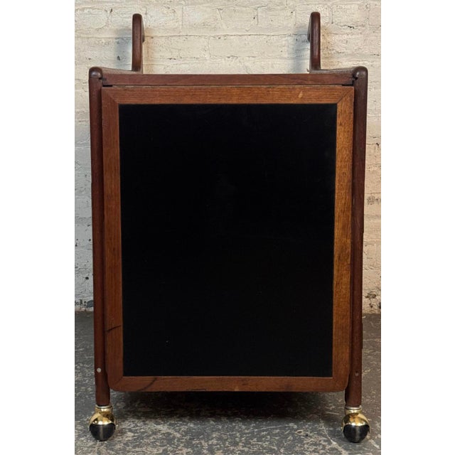 Mid 20th Century Danish Modern Extendable Teak Bar Cart by Falster Møbelfabrik, Attributed For Sale - Image 13 of 14