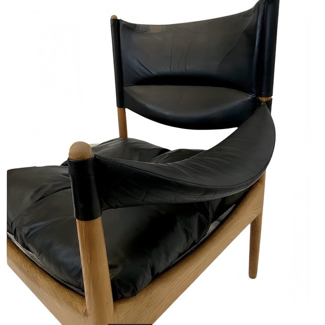 Mid-Century Modus Armchair, Table & Stool in Oak by Kristian Solmer Vedel for Soren Willadsen, Denmark, 1960s, Set of 4 For Sale - Image 9 of 18