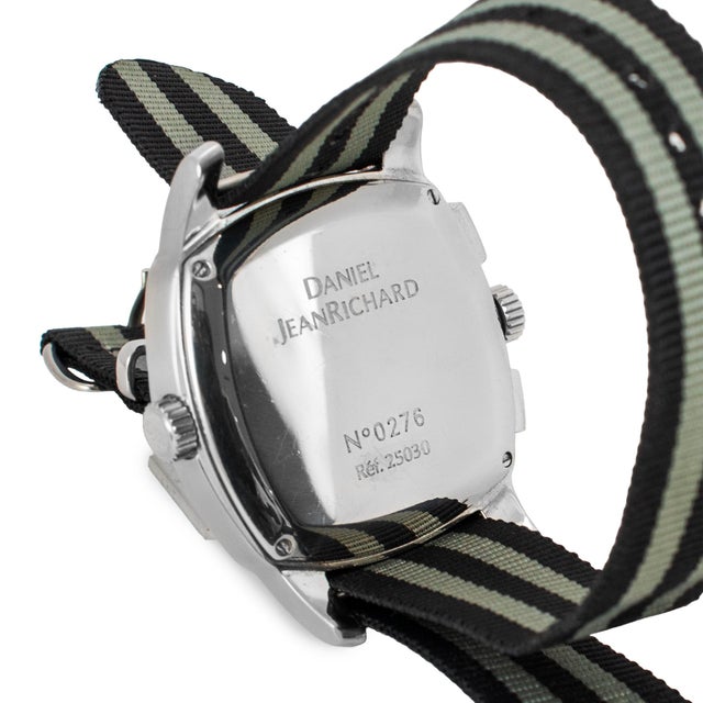 Black Jeanrichard Chronoscope 43mm 25030 Nato Strap Automatic Steel Watch For Sale - Image 8 of 10