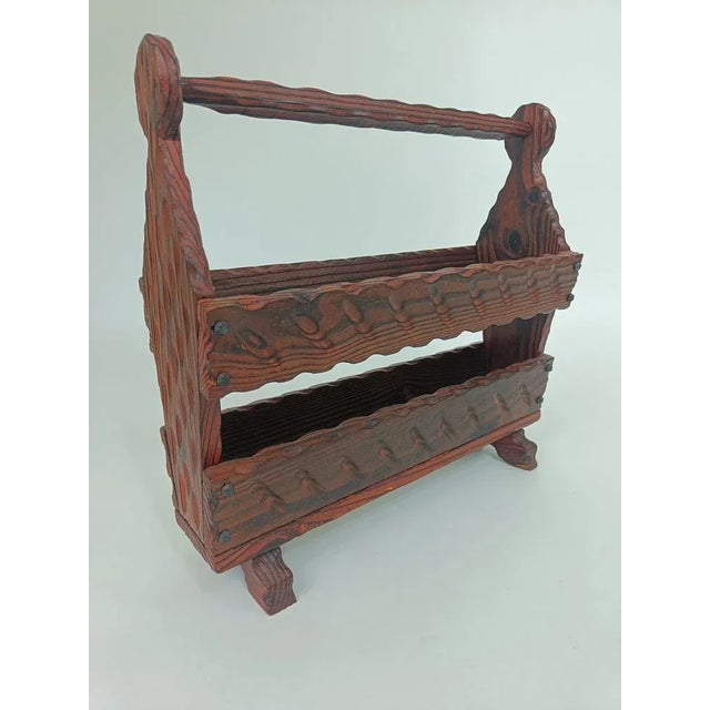 Spanish Brutalist Magazine Rack, 1970s For Sale - Image 6 of 6