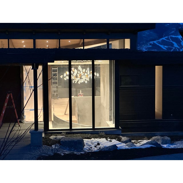 Contemporary Modern Organic Sculptural Chandelier With a Glass Cluster Installation For Sale - Image 3 of 3