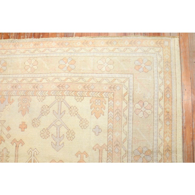 Antique Turkish Square Oushak Rug - 11'1" x 12'8" For Sale In New York - Image 6 of 11