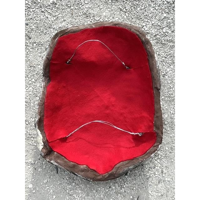 Vintage Boho Artisanal Pigmented Plaster Turtle Shell For Sale - Image 4 of 12