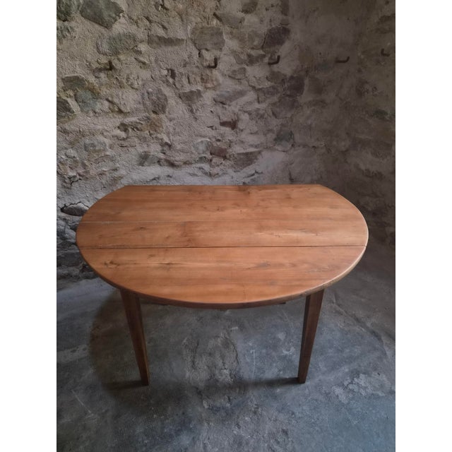 Antique French Rustic Cherrywood Drop-Leaf Table, 1900s For Sale - Image 9 of 17