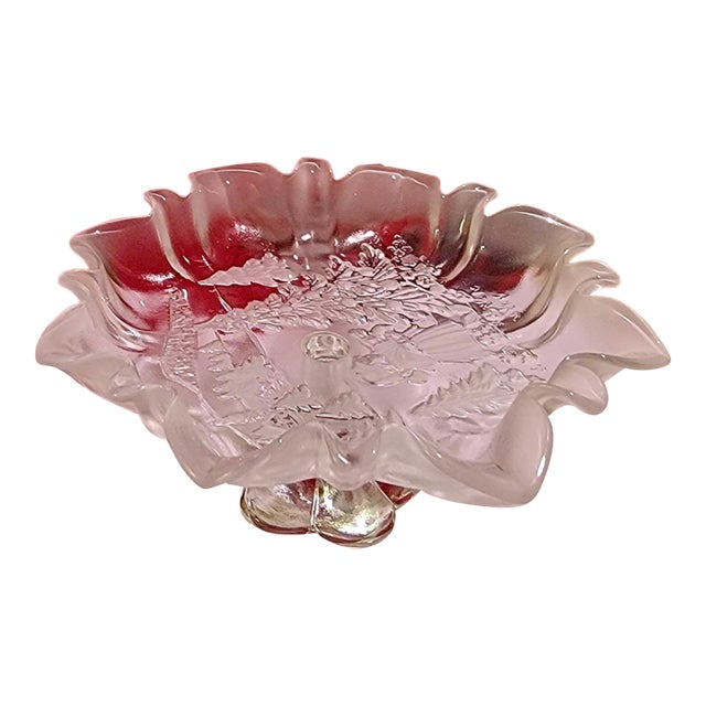Mikasa Christmas Story Pedestal Footed Bon Bon Compote/Bowl Dish Vintage Made in Germany For Sale