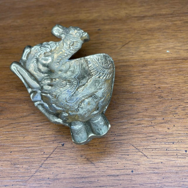 Figurative Vintage Brass Camel Ashtray For Sale - Image 3 of 5