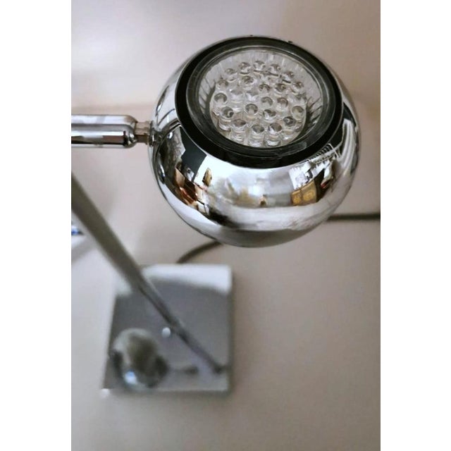Space Age Italian Table Lamp in Chromed Metal in the style of Goffredo Reggiani, 1975 For Sale - Image 11 of 13