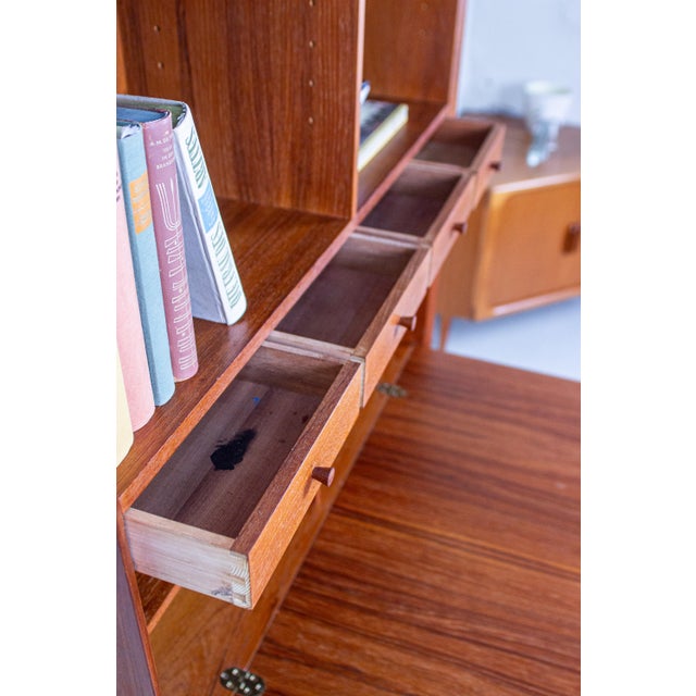 1960s Vintage Danish Secretaire in Teak by Erik Brouer, 1960s For Sale - Image 5 of 18