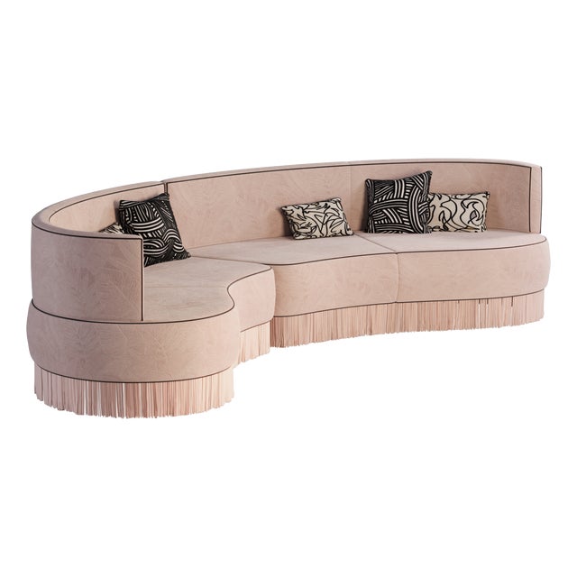 Margret Sofa (Fringes) by Ottiu For Sale