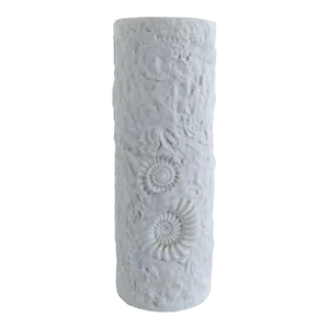 A. K. Kaiser White Bisque Porcelain Fossil Vase West Germany