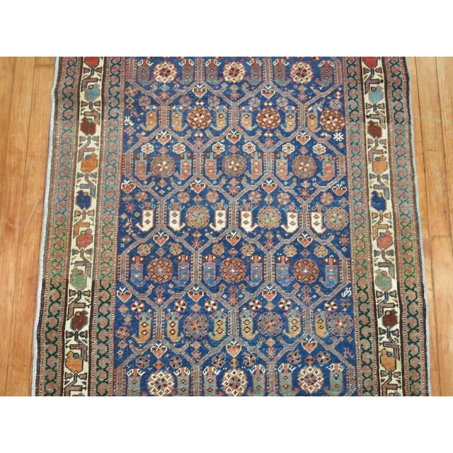 Antique Zabihi Collection Navy Persian Runners - A Pair - 3'4" x 17'2" For Sale In New York - Image 6 of 10