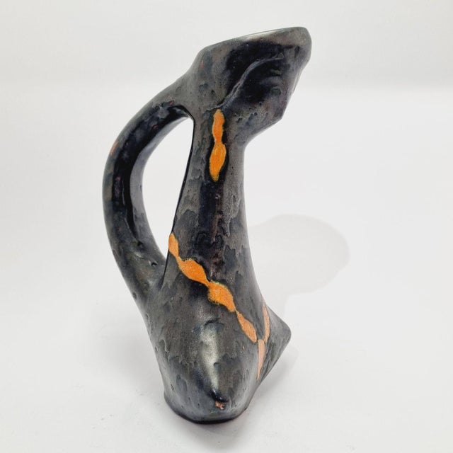 1960s Mid-Century Modern Studio Ceramic Vase from Mónika Laborcz, 1960s For Sale - Image 5 of 13