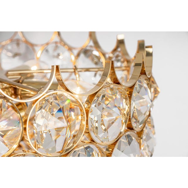 Large Gilt Brass Chandelier attributed to Palwa for Sciolari, Germany, 1970s For Sale - Image 12 of 18