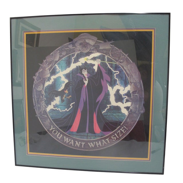 Pop Art Walt Disney Maleficent 'You Want What Size!' Sleeping Beauty Ooak Display Print For Sale - Image 3 of 17