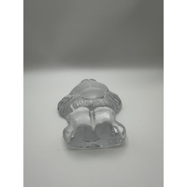 1970s 1970s Mid-Century Modern Royal Krona Art Glass Sitting Lion Paperweight by Mats Jonasson For Sale - Image 5 of 5