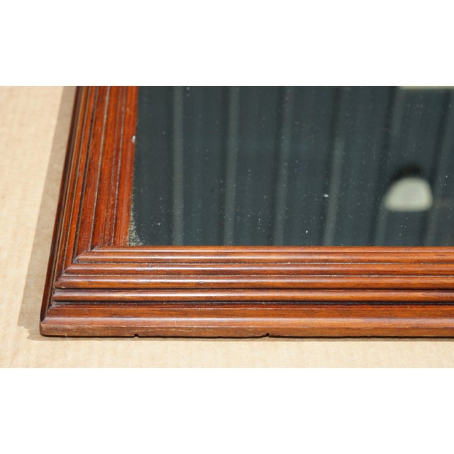 Large Antique English Victorian Wall-Mounted Mirror with Bevelled Hardwood Frame For Sale - Image 9 of 16