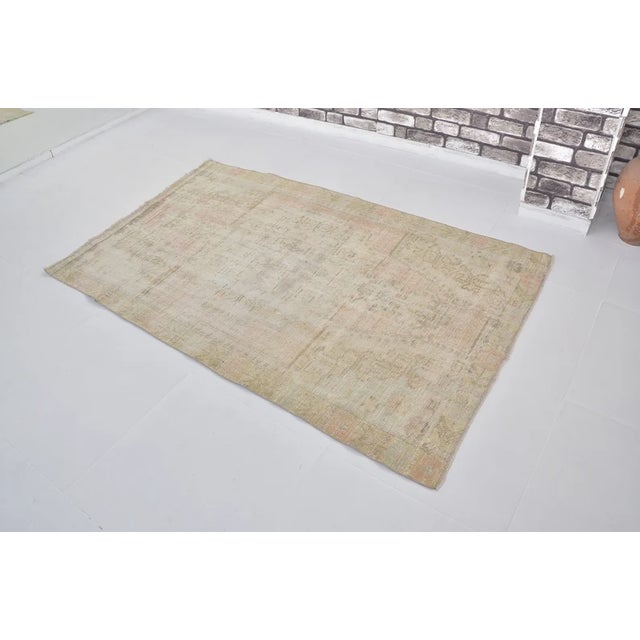 Handmade wool carpet in Turkish Anatolia , Vintage Oushak Rug,Turkish Vintage Anatolian Rug, Handmade wool Rug . One Of...