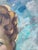 Textile Robert Falcucci Mid-Century 1950s Oil Painting Portrait of a Woman For Sale - Image 7 of 15