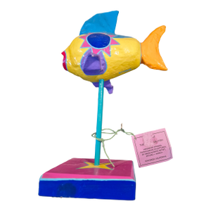 Late 20th Century Arturo J Garcia "Whimsical Fish" Papier-Mâché Sculpture