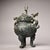 Asian Late 19th Century Bronze Tripod Censer With Deer Finial, 2400g, Archaic Motifs For Sale - Image 3 of 10
