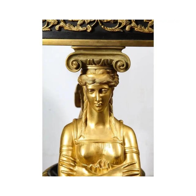 Empire Style Malachite and Ormolu Center Table After Desmalter For Sale - Image 9 of 12