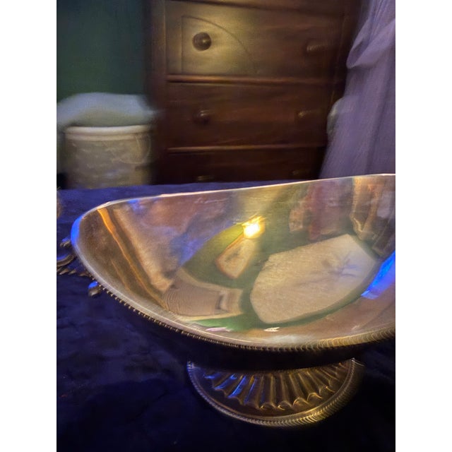 1910s Vintage Barker Ellis Silver-Plated Decorative Bowl With Scrolled Handles For Sale - Image 5 of 11